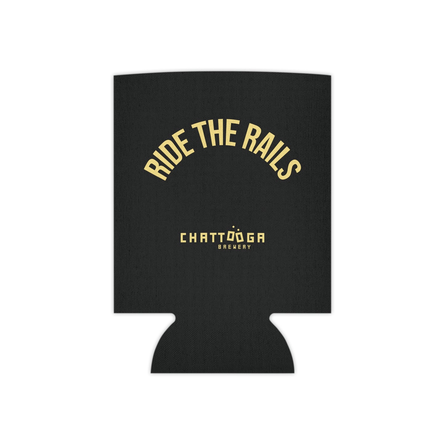 Ride the Rails Can Cooler – Heather Yellow on Black
