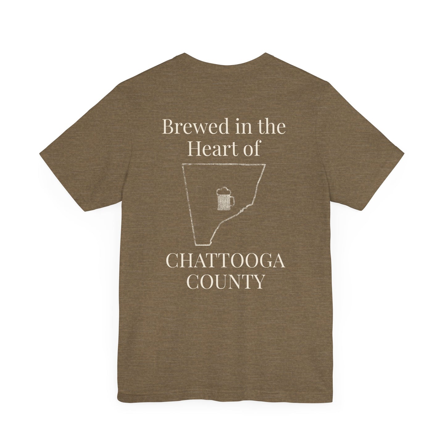 Brewed in the Heart of Chattooga Tee - Summerville's First Brewery