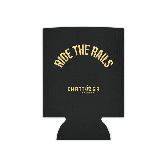 Ride the Rails Can Cooler – Heather Yellow on Black