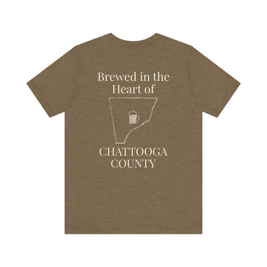 Brewed in the Heart of Chattooga Tee - Summerville's First Brewery