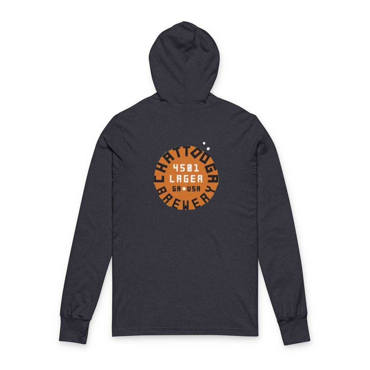 Brewery Logo Hooded Long-Sleeve Tee — Chattooga Lager Vintage Circle Design